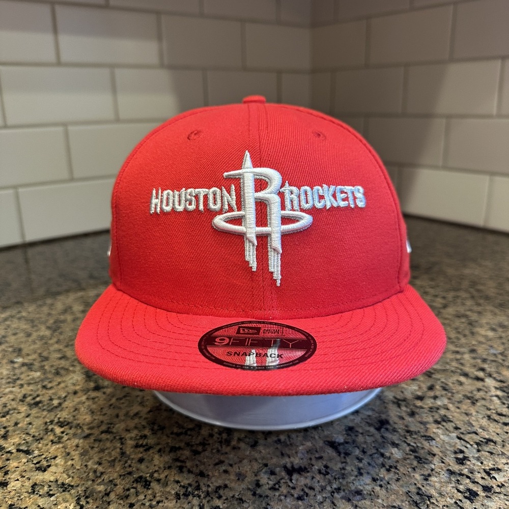 Houston Rockets New Era 9FIFTY Snapback Hat NBA Embroidered Logo Red
